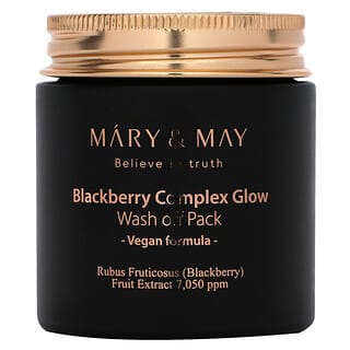 Mary & May, Complexo de Blackberry Glow, Wash-Off Pack, 125 g (4,4 oz)