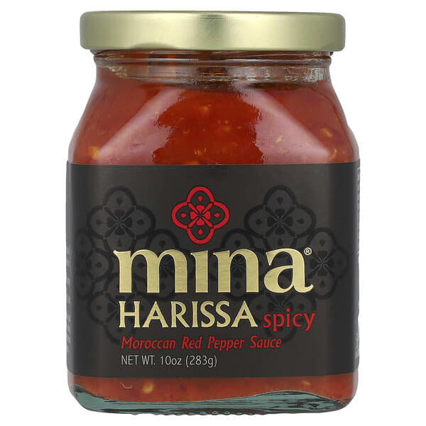 Mina, Harissa, 모로칸 레드 페퍼 소스, 스파이시, 283g(10oz)
