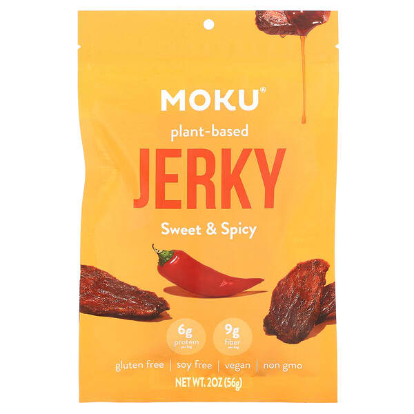 Moku, 植物基牛肉乾，甜辣味，2 盎司（56 克）