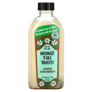 Monoi Tiare Tahiti, Aceite de coco, Coco y coco, 120 ml (4 oz. Líq.)