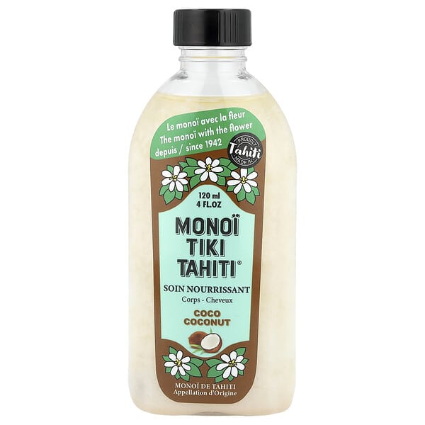 Monoi Tiare Tahiti, Monoi Tiki Tahiti®, Coconut Oil, Coco Coconut, 4 fl oz (120 ml)