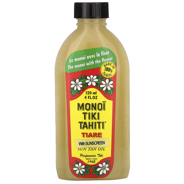 Monoi Tiare Tahiti‏, שמן שיזוף עם קרם הגנה, SPF‏ 3, 120 מ"ל (4 אונקיות נוזל)