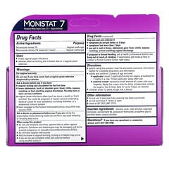 Monistat, 7-Day Treatment Cream, Combination Pack, 7 Disposable Applicators