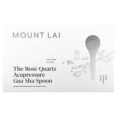 Mount Lai, Cuchara Gua Sha de acupresión con cuarzo rosa, 1 herramienta