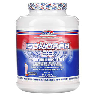 APS, Isomorph 28, чистий ізолят сироватки, полуничний молочний коктейль, 2,27 кг (5 фунтів)