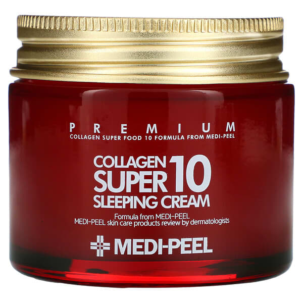 Medi-Peel‏, Super 10, קרם קולגן לשימוש לילי, 70 מ"ל (2.36 אונקיות נוזל)