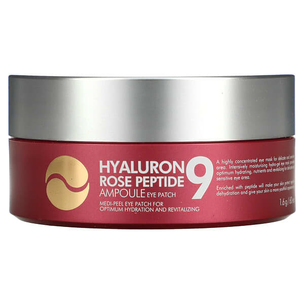Medi-Peel‏, Hyaluron Peptide 9, Ampoule Eye Patch, Rose, 60 Patches