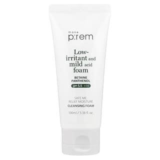 make p:rem, Safe Me（セーフミー）リリーフ モイスチャー クレンジングフォーム、100ml（3.38液量オンス）