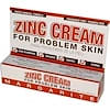 Zinc Cream, For Problem Skin, 1 oz (28 g)