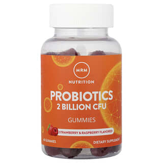 MRM Nutrition, Probiotics Gummies, Strawberry & Raspberry, 60 Gummies (1 Billion CFU per Gummy)