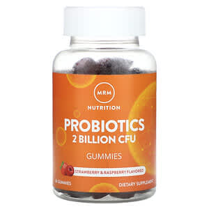 MRM Nutrition, Probiotics Gummies, Strawberry & Raspberry, 1 Billion CFU, 60 Gummies'
