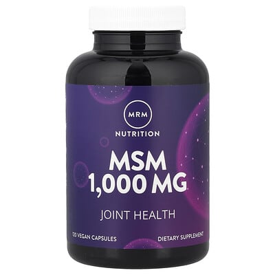 MRM Nutrition, Nutrition, MSM, 1,000 mg, 120 Vegan Capsules