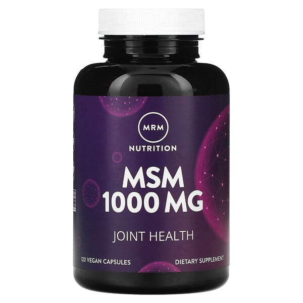 MRM Nutrition, ผลิตภัณฑ์เพื่อโภชนาการ MSM ขนาด 1,000 มก. บรรจุแคปซูลวีแกน 120 แคปซูล