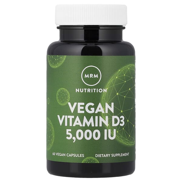 MRM Nutrition, Vegan Vitamin D3, 125 mcg (5,000 IU), 60 Vegan Capsules — product photo 1
