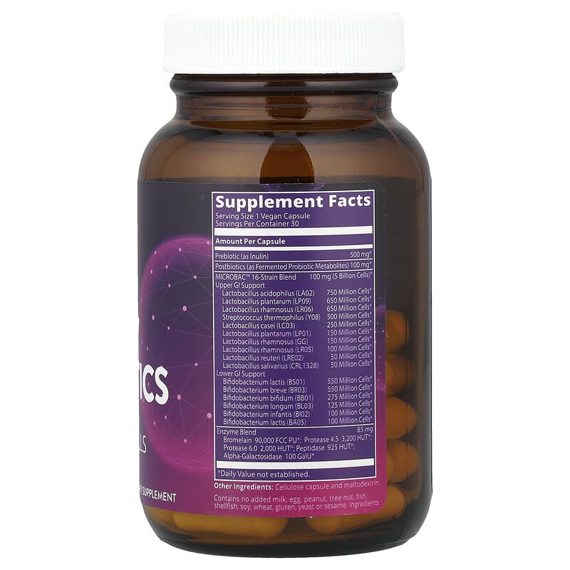 Daily Probiotics, 5 Billion Cells, 30 Vegan Capsules