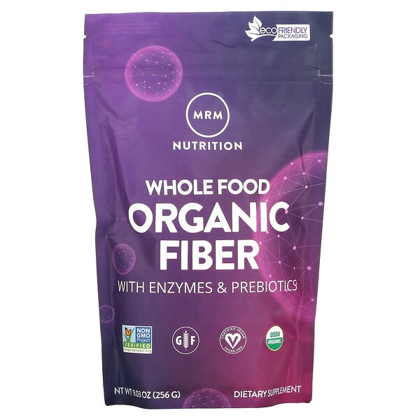 MRM Nutrition, Whole Food, Organic Fiber with Enzymes and Prebiotics, 9.03 oz (256 g)