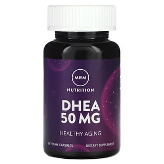 MRM Nutrition, DHEA（デヒドロエピアンドロステロン）、50mg、ヴィーガンカプセル60粒