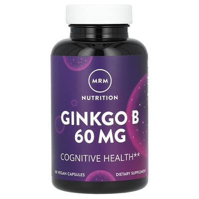 MRM Nutrition, Ginkgo, 60 mg, 120 Vegan Capsules