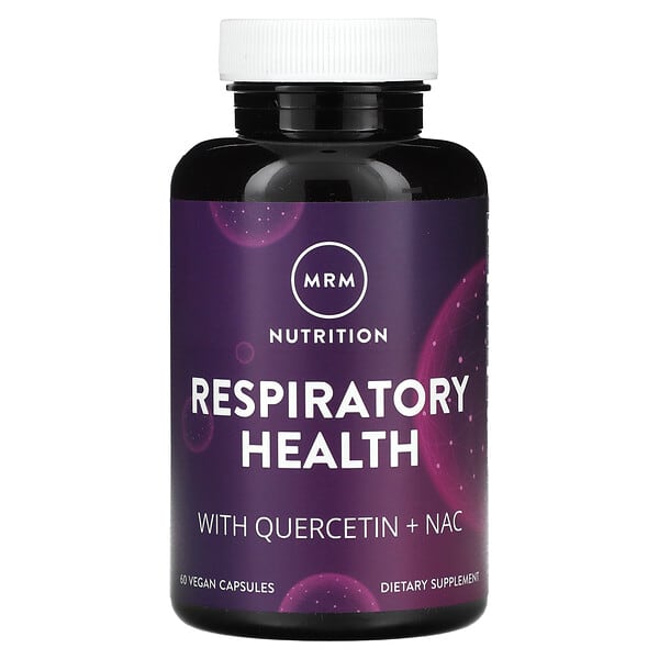 Respiratory Health with Quercetin + NAC, 60 Vegan Capsules