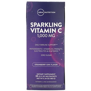 MRM Nutrition, Sparkling Vitamin C, Strawberry Kiwi, 1,000 mg, 30 Packets, 0.21 oz (6 g) Each