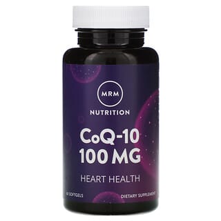 MRM, Nutrition, CoQ-10, 100 mg, 60 Cápsulas Softgel