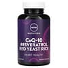 CoQ-10 resveratrol y levadura de arroz rojo, 60 cápsulas blandas