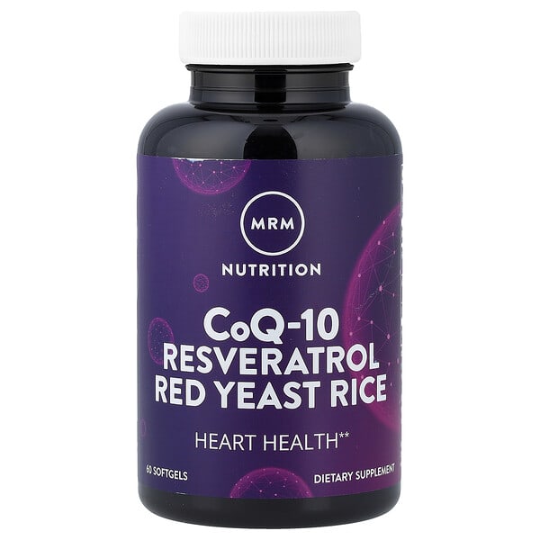 CoQ-10, Resveratrol, Red Yeast Rice, 60 Softgels