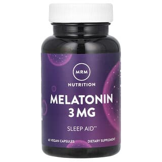 MRM Nutrition, Melatonina, 3 mg, 60 cápsulas veganas