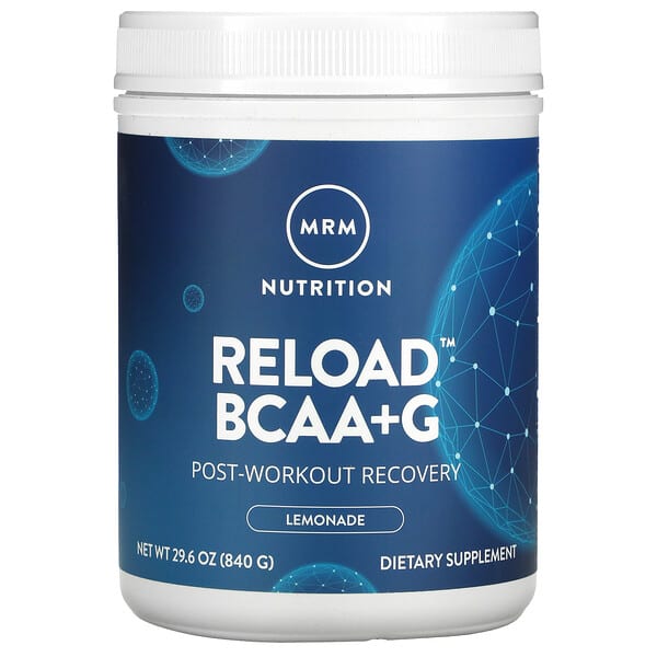 MRM Nutrition, Reload（リロード）BCAA＋G、ワークアウト後用、レモネード風味、840g（29.6オンス）