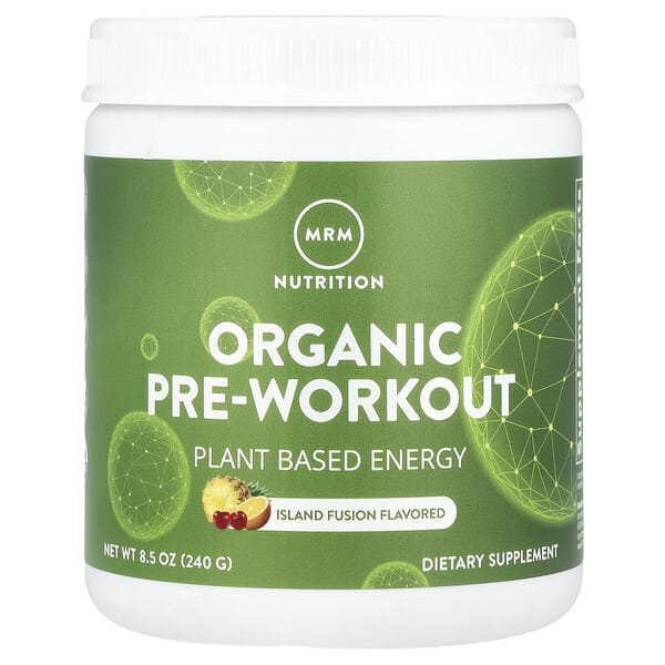 MRM Nutrition Organic Pre-Workout, Island Fusion, 8.5 oz (240 g)
