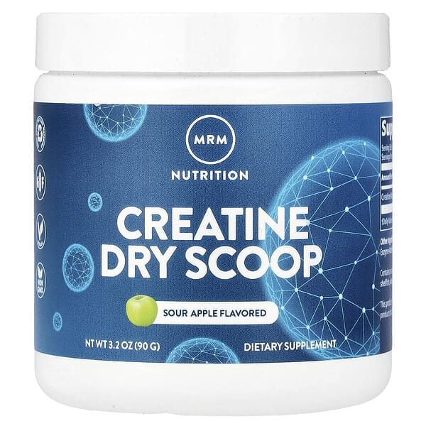 MRM Nutrition, 크레아틴 드라이 스쿱, 사워 애플, 90g(3.2oz)