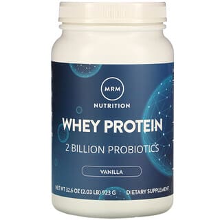 MRM, Proteína de suero de leche, 2000 millones de probióticos, Vainilla, 923 g (2,03 lb)