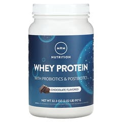 MRM Nutrition, Whey Protein, With Probiotics & Postbiotics, Chocolate, 2.02 lbs (917 g)