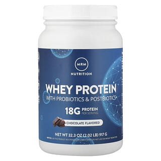 MRM Nutrition, Whey Protein, With Probiotics & Postbiotics, Chocolate, 2.02 lbs (917 g)
