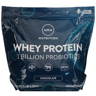 MRM, сывороточный протеин, 2 млрд пробиотиков, шоколад, 2270 г (5 фунтов)