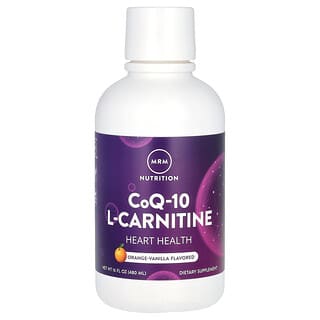 MRM Nutrition, CoQ-10 et L-Carnitine, Liquide, Orange et vanille, 480 ml