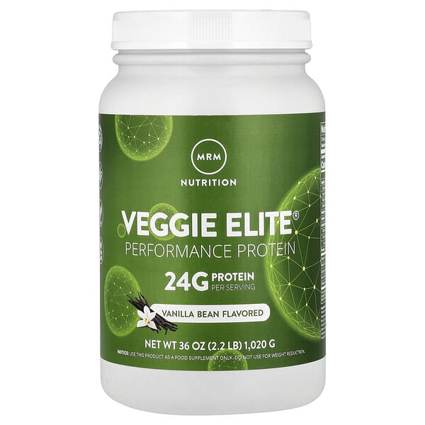 MRM Nutrition, Veggie Elite®, Performance Protein, Vanilla Bean, 2.2 lb (1,020 g) — product photo 1