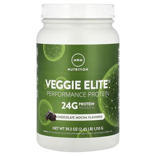 MRM Nutrition, Veggie Elite, 퍼포먼스 프로틴, 초콜릿 모카, 1,110g(2.45lb)