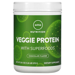 MRM Nutrition, Protéine végétarienne aux superaliments, Chocolat, 570 g