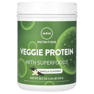 MRM Nutrition, Proteína vegetal con superalimentos, Vainilla, 570 g (1,26 lb)