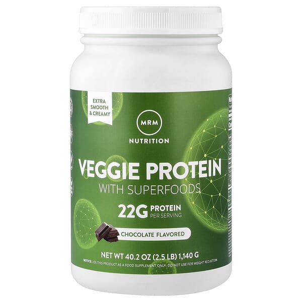MRM Nutrition Veggie Protein with Superfoods, Chocolate, 2.5 lb (1,140 g)