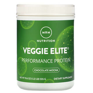 MRM, Veggie Elite, Proteína para el rendimiento, Moca y chocolate, 555 g (1,22 lb)