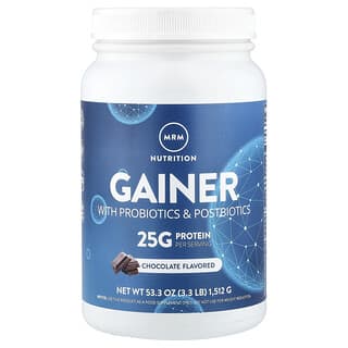 MRM Nutrition, Suplemento para el aumento de masa muscular, Chocolate, 1512 g (3,3 lb)