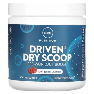 MRM Nutrition, Driven Dry Scoop, предтренировочная добавка, кислая ягода, 100 г (3,53 унции)