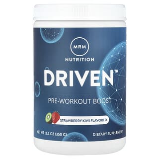 MRM Nutrition, DRIVEN™, Boost pré-entraînement, Fraise et kiwi, 350 g