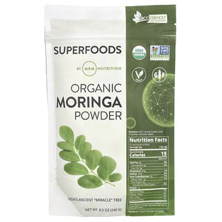 MRM Nutrition, Organic Moringa Powder, Bio-Moringa-Pulver, 240 g (8,5 oz.)