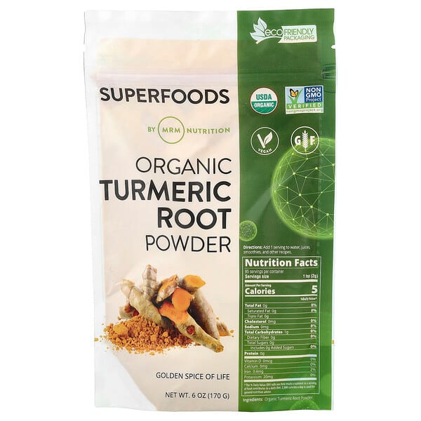 MRM Nutrition, Organic Turmeric Root Powder, 6 oz (170 g) — product photo 1