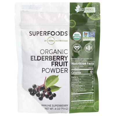 MRM Nutrition, Organic Elderberry Powder, 4 oz (113 g)