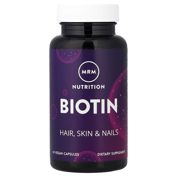 MRM Nutrition Biotin, 60 Vegan Capsules (5,000 mcg per Capsule)