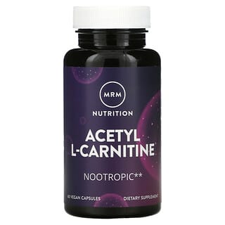 MRM, Nutrition, Acétyl-L-carnitine, 60 capsules vegan